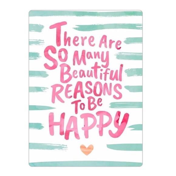 “So Many Beautiful Reasons to be Happy" Inspirational Magnet - Picture 1 of 6